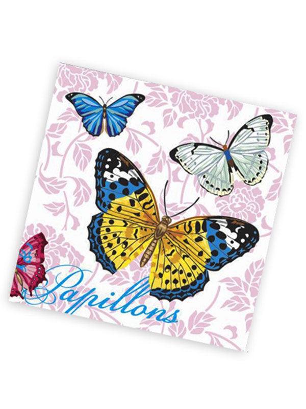 Салфетки Desna-Design 25*25 1сл 40шт Бабочки и цветы