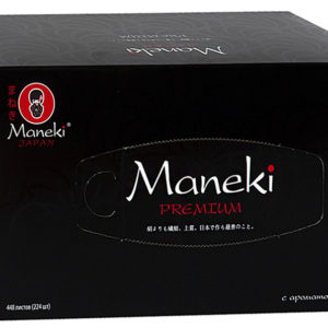Салфетки бумажные "Maneki" Black&White с ароматом иланг-иланг, 2 слоя, белые, 224 штуки
