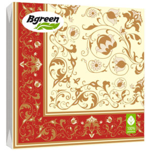 Салфетки бумажные Bulgaree Green "Классика Белиссимо" 3слоя 33*33см 20шт