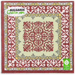 Салфетки бумажные Bulgaree Green "Ажурный орнамент" 3слоя 33*33см 20шт