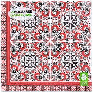 Салфетки бумажные Bulgaree Green "Арабеска" 3слоя 33*33см 20шт