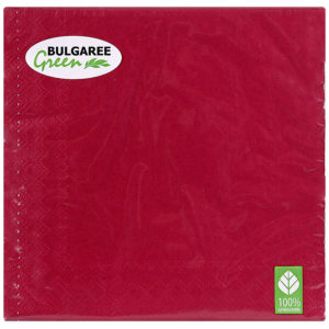 Салфетки бумажные Bulgaree Green "Бордо" 3слоя 33*33см 20шт