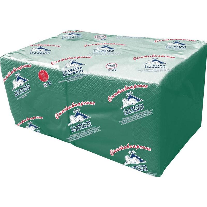 Салфетки бумажные Profi Pack 24x24 см зеленые 2-слойные 250 штук в упаковке