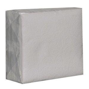 Салфетки бумажные Solfi 24x24 см белые 1-слойные 50 штук в упаковке