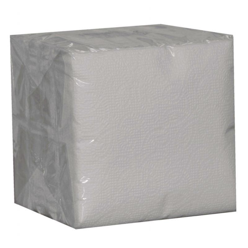 Салфетки бумажные Solfi 24x24 см белые 1-слойные 100 штук в упаковке