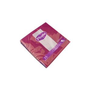 Салфетки бумажные Plushe Premium Carre 33x33 см бордовые 2-слойные 25 штук в упаковке