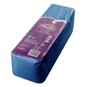 Салфетки бумажные Plushe Maxi Professional 1-слойные 24x24 см синие (400 штук в упаковке)