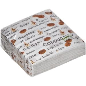 Салфетки бумажные Снежинка 24x24 см 1-слойные 100 штук в упаковке