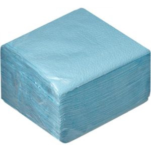 Салфетки бумажные Радуга 24x24 см голубые 1-слойные 100 штук в упаковке