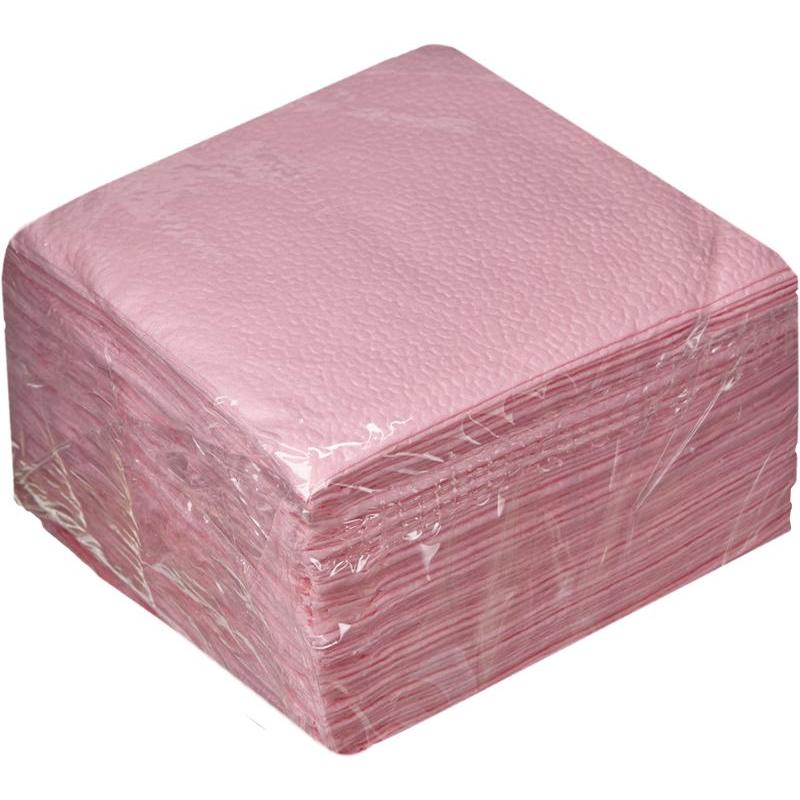 Салфетки бумажные Радуга 24x24 см розовые 1-слойные 100 штук в упаковке