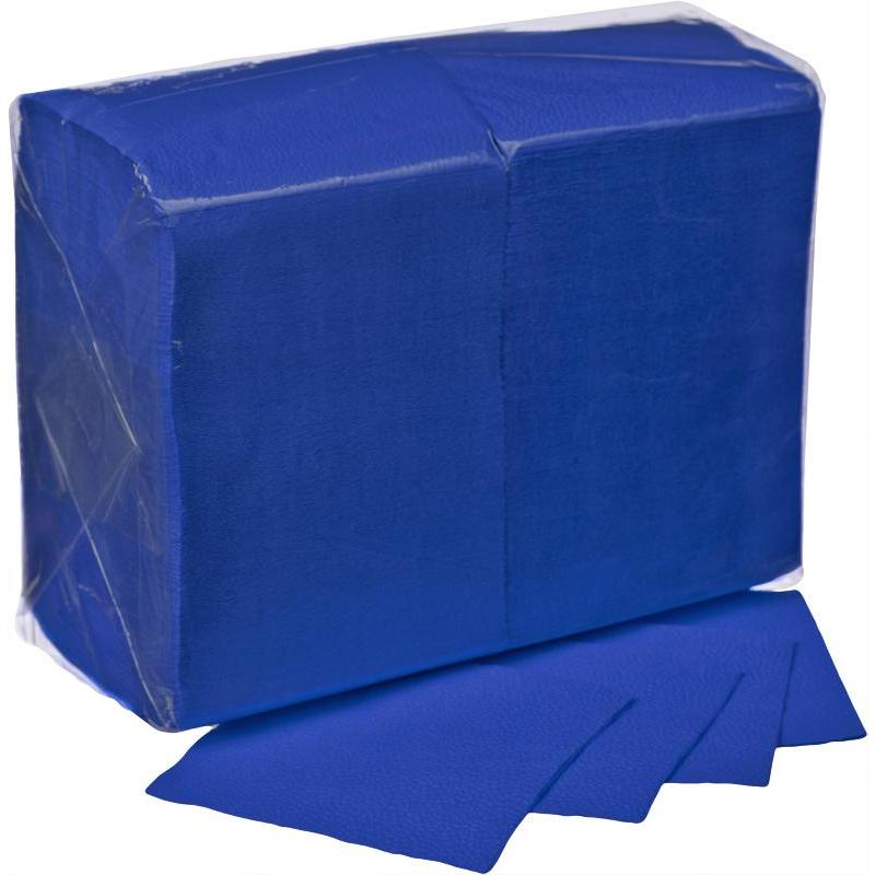 Салфетки бумажные Lista 24x24 см синие 1-слойные 400 штук в упаковке
