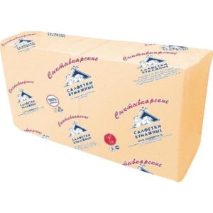 Салфетки бумажные Profi Pack 1-слойные 33х33 см шампань (250 штук в упаковке)