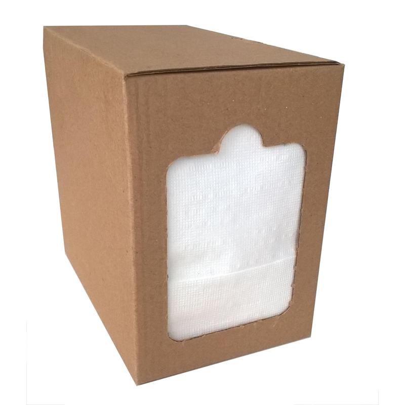 Салфетки бумажные 17x15.8 см белые 1-слойные 250 штук в упаковке