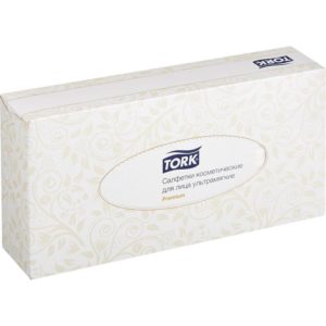 Салфетки косметические Tork Premium 120380 2-слойные (100 штук в упаковке)