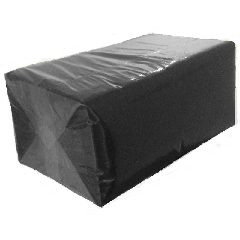 Салфетки бумажные 24x24 см черные 2-слойные 250 штук в упаковке