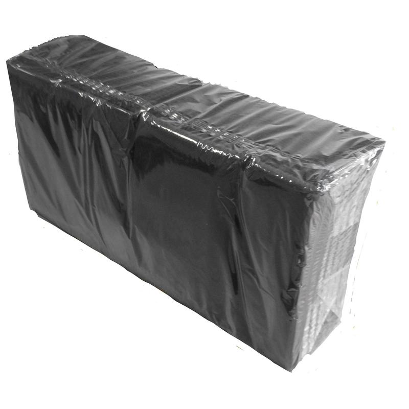 Салфетки бумажные 33x33 см черные 2-слойные 200 штук в упаковке