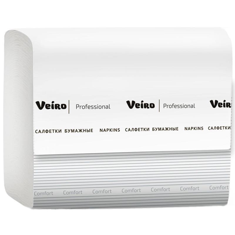 Салфетки бумажные Veiro Professional 16.2x21 см белые 2-слойные 15 пачек по 220 листов