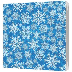 Салфетки бумажные Снежинки 33x33 см 3-слойные 20 штук в упаковке