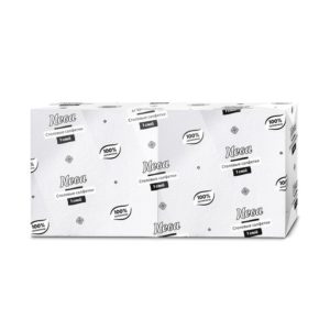 Салфетки бумажные Nega 24x24 см белые 1-слойные 250 штук в упаковке