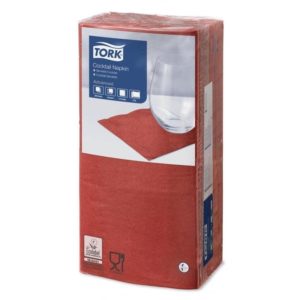 Салфетки бумажные Tork 477824 2-слойные 24х24 см бордо